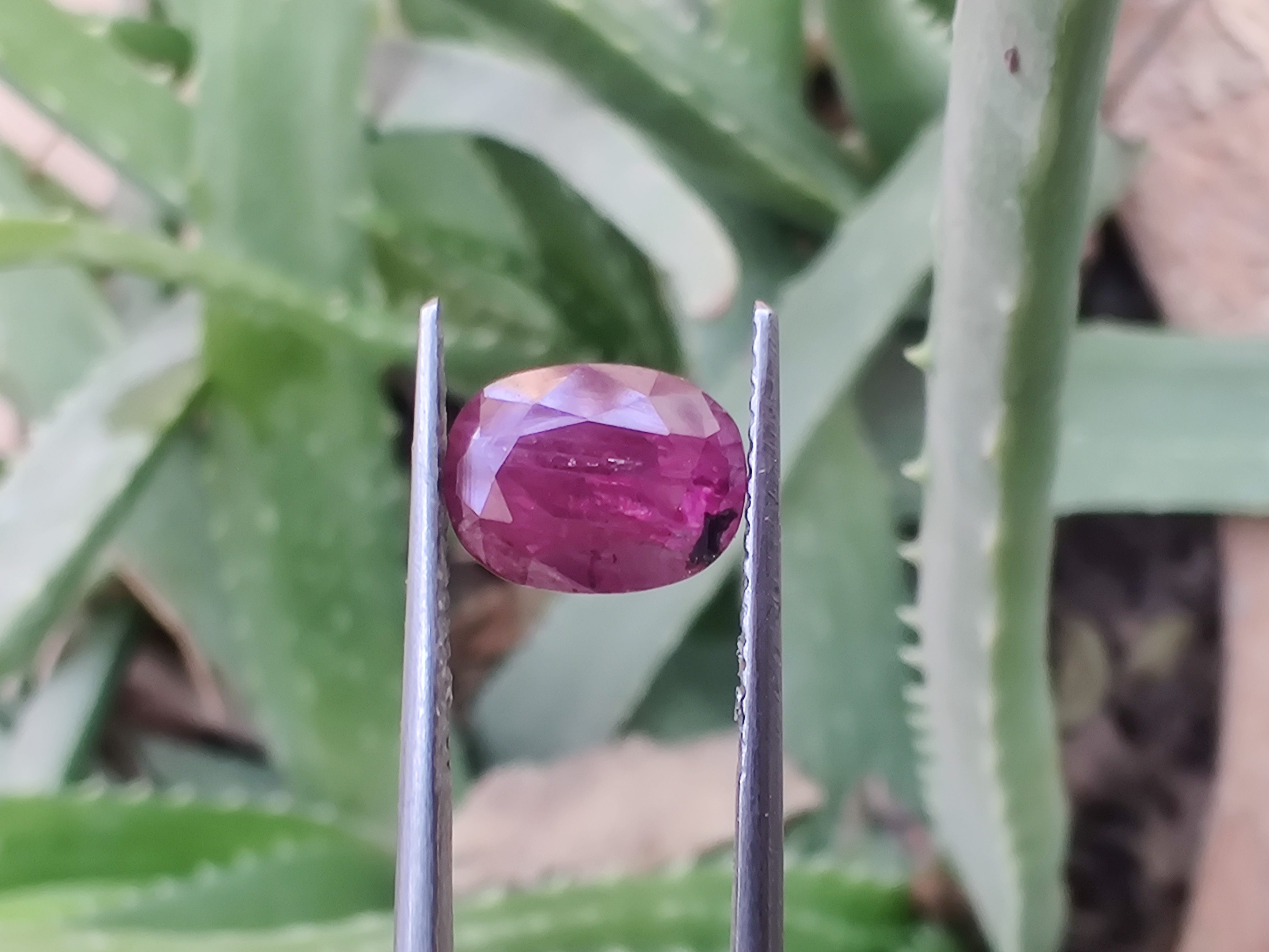 Natural Kashmir Pink Sapphire 2+ ct view 1