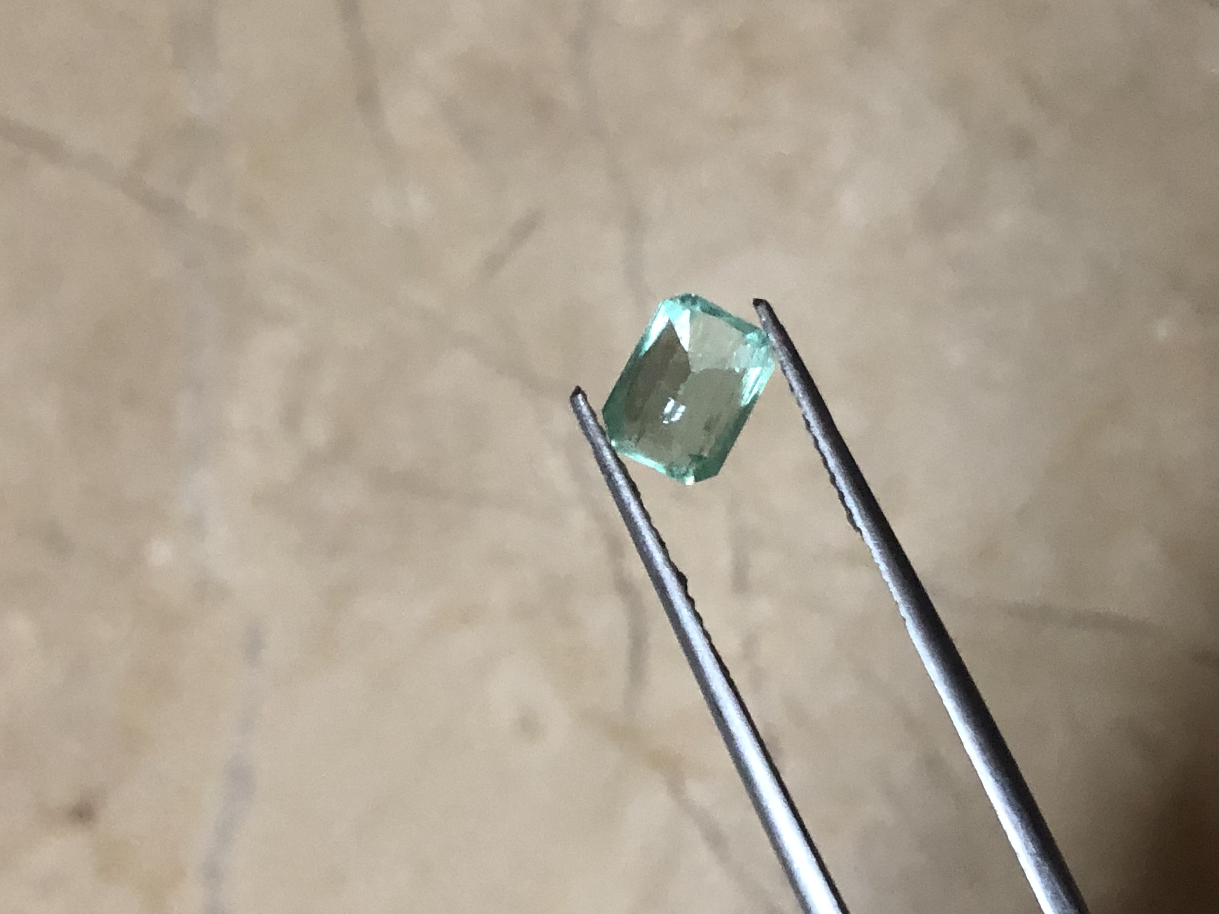 Natural Panjsher Emerald 1.35 ct light green color view 2