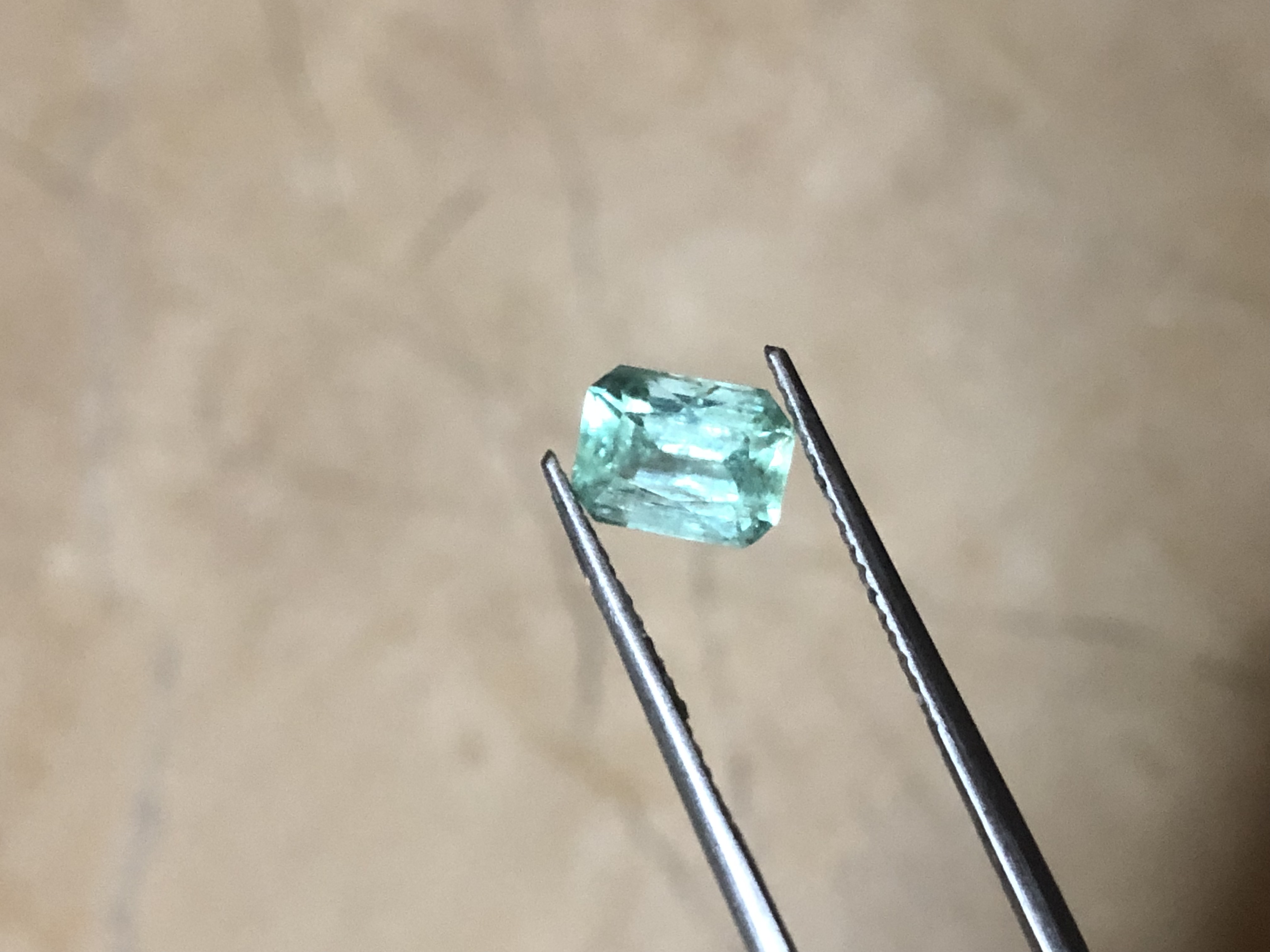 Natural Panjsher Emerald 1.35 ct light green color view 3