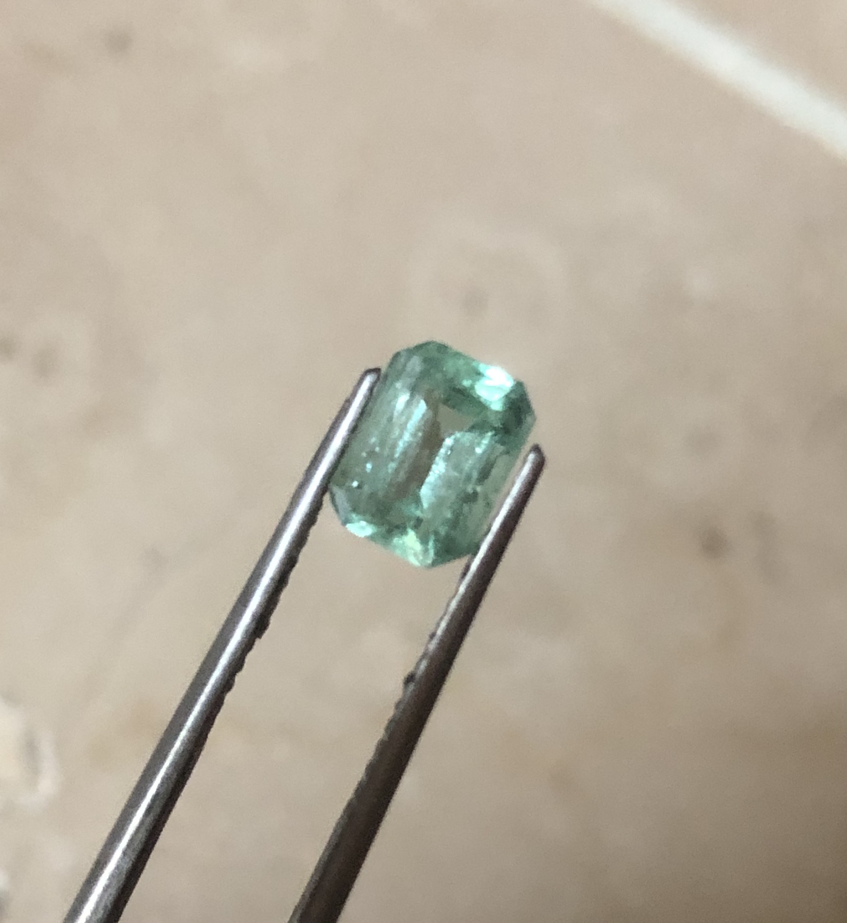 Natural Panjsher Emerald 1.35 ct light green color view 4