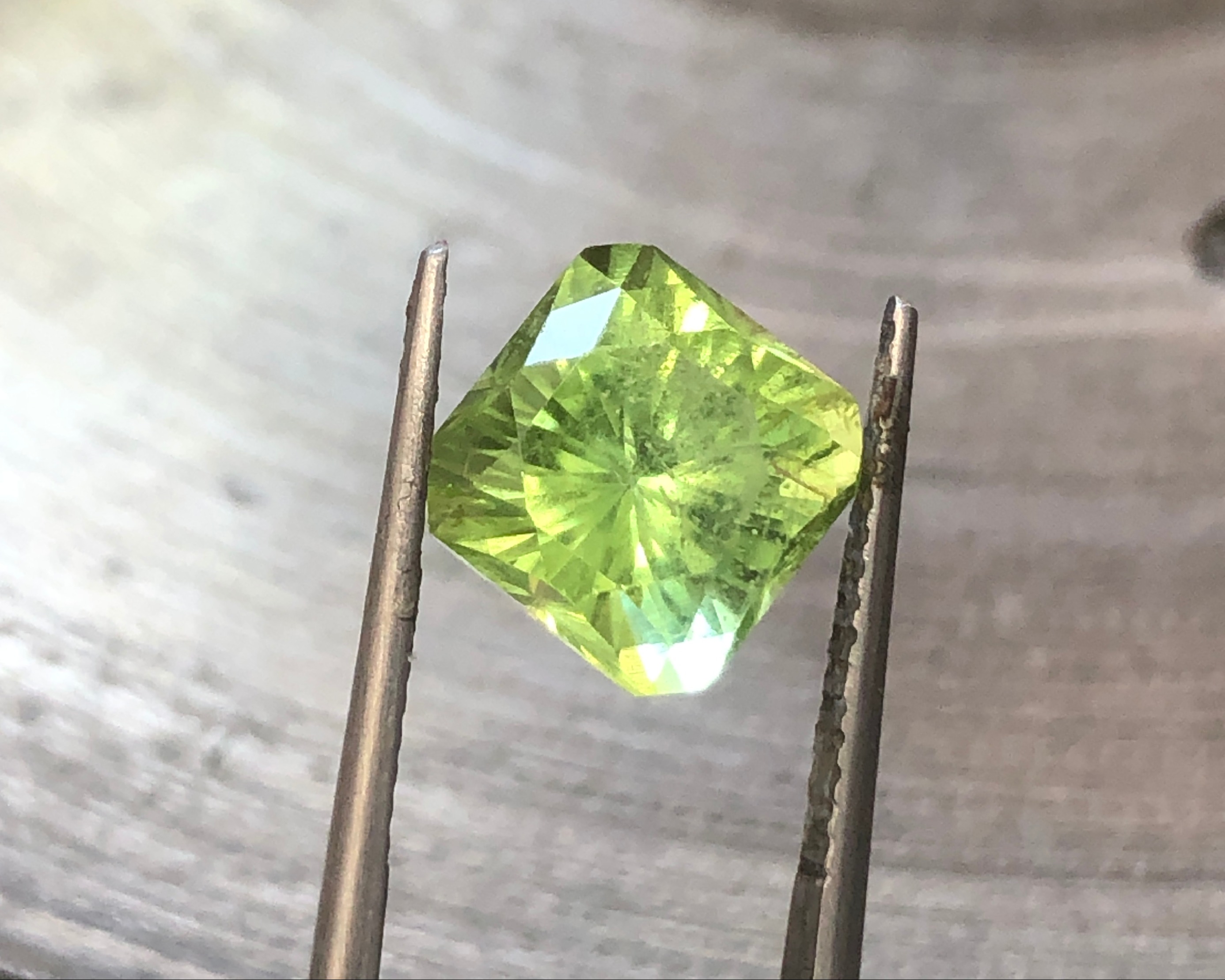 Natural Mint Color Precious cut Peridot from Pakistan view 1