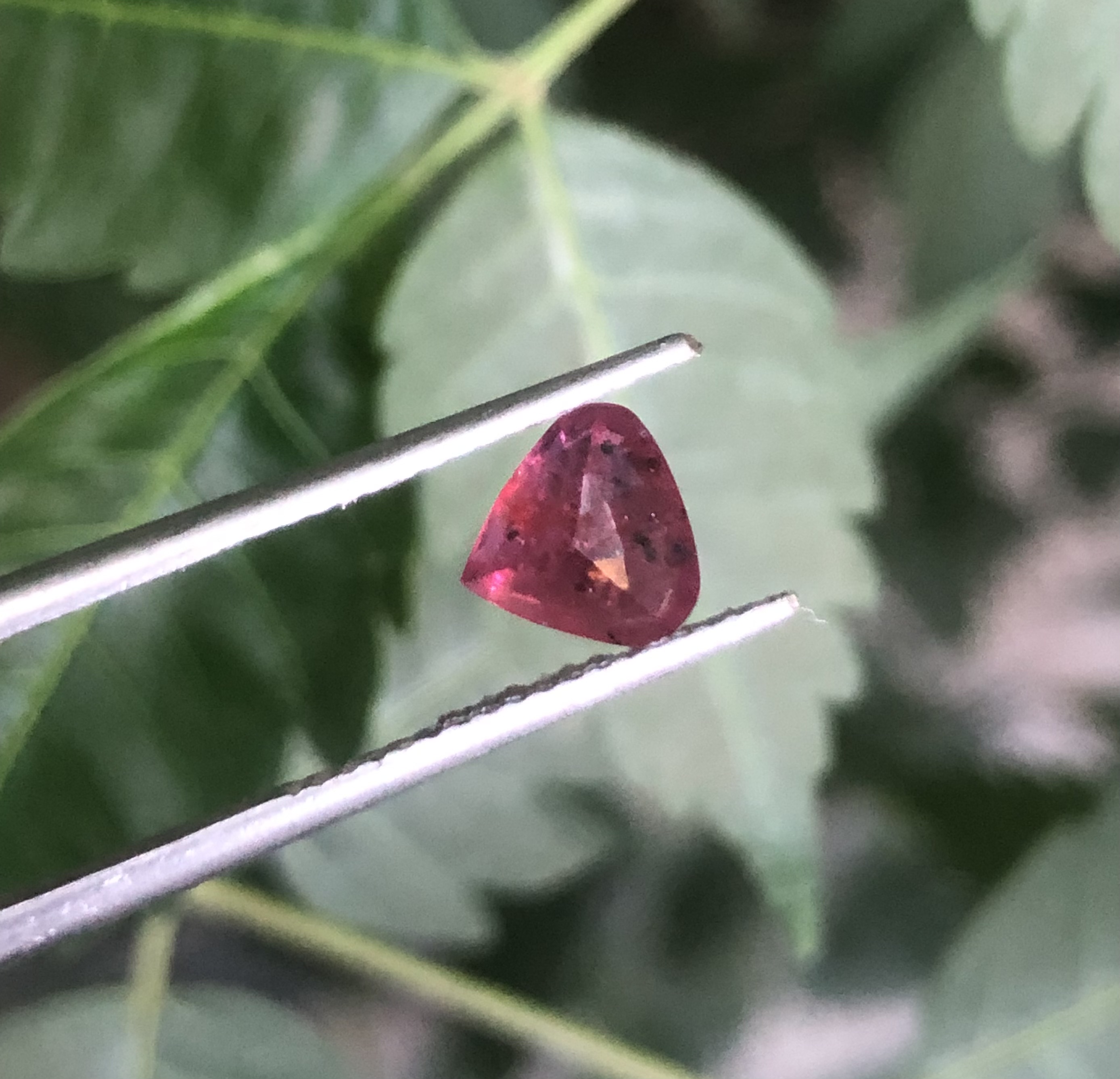 Natural Heart Shape ruby 1.4 caret from Mozambique unheated view 3